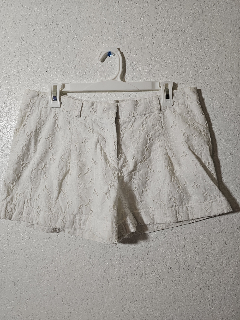Ardene White Eyelet Embroidered Bermuda Shorts